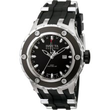 Men's Reserve GMT Black Dial Black Polyurethane & Stainless