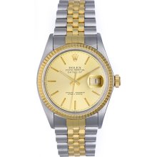 Men's Rolex Datejust Watch 16013 Champagne Dial