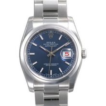 Mens ROLEX Oyster Perpetual Watch Datejust Blue