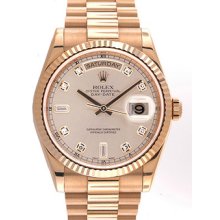 Men's Rolex Rose Gold President Day-Date Watch 118235