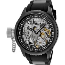 Men's Russian Diver Mechanical Silver Dial Black Polyurethane & SS