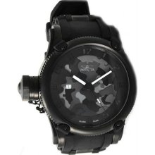 Men's Russian Diver Special Ops Lefty Swiss Quartz Rubber Strap Black