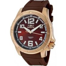 Men's Specialty Rose Gold Tone Stainless Steel Case Quartz Rubber