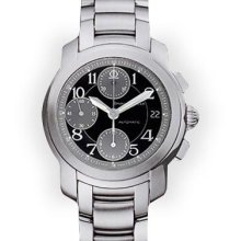 Men's Stainless Steel Black Dial Baume & Mercier Capeland Chronograph