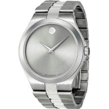 Men's Stainless Steel Case and Bracelet Silver Dial Signature Movado D
