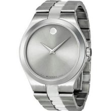 Men's Stainless Steel Case and Bracelet Silver Dial Signature Movado