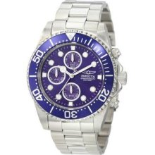 Men's Stainless Steel Pro DIver Quartz Chronograph Blue Dial