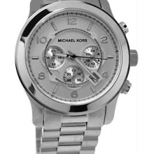 Men's Stainless Steel Quartz Chronograph Silver Dial Date Display