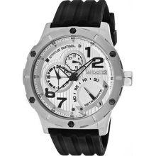 Men's Status Symbol Light Silver Dial Black Silicone ...