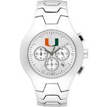 Mens University Of Miami Hurricanes Watch - Stainless Steel Hall-Of-Fame