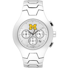 Mens University Of Michigan Wolverines Watch - Stainless Steel Hall-Of-Fame