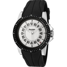 Men's White Dial Black