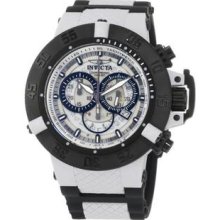 Men's White Subaqua Quartz Chronograph Diver Black