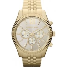 Michael Kors Chronograph Lexington Gold Tone Stainless Steel Unisex Watch MK8281