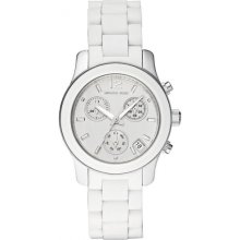 Michael Kors Chronograph White Silicone Ladies Watch MK5441