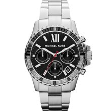 Michael Kors 'Everest' Baguette Crystal Bezel Bracelet Watch, 41mm