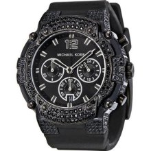 Michael Kors Ladies Black Chronograph Gemma Glitz Watch Mk5509