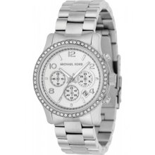 Michael Kors Ladies Stainless Crystal Glitz Chronograph Watch Mk5083