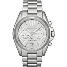 Michael Kors Men's Stainless Steel Quartz Chronograph Silver Dial Date Display MK5535