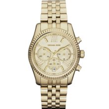 Michael Kors Mid-Size Golden Lexington Chronograph Stainless Steel