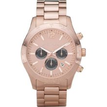 Michael Kors Mk8186 Rose Gold Tone Quartz Date Chronograph Link Bracelet