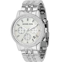Michael Kors Ritz Chronograph Bracelet Watch - Silvertone