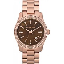 Michael Kors Runway Rose Gold-tone Ladies Watch MK5494