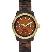 Michael Kors Tortoise Acetate Ladies Watch MK5399