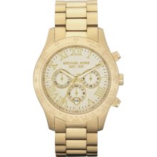 Michael Kors Unisex Goldtone Beige Dial Watch MK8214