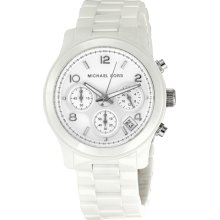 Michael Kors White Dial White Ceramic Bracelets Midsized Ladies Watch MK5161