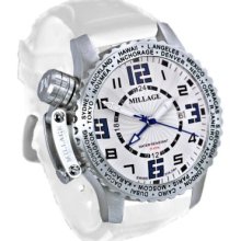 Millage Moscow Men's Swiss Made Quartz GMT Silicone Strap Watch