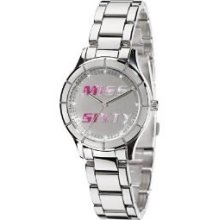 Miss Sixty Ladies Watch Analogue Quartz, Stainless Steel, Silver and P