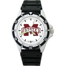 Mississippi State Bulldogs Option Sport Watch with Rubber Strap LogoArt