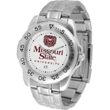 Missouri State Bears MSU Mens Sports Steel Watch