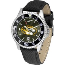 Missouri Tigers MIZZOU MU Mens Leather Anochrome Watch