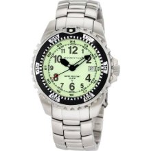 Momentum Indiglo 1M-DV00L0 Men's 1M-DV00L0 M1 Lime Dial Stainless-Steel Bracelet Watch