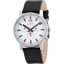 Mondaine Swiss Quartz Evo Railways Chronograph Leather Watch A690.30304.11SBB