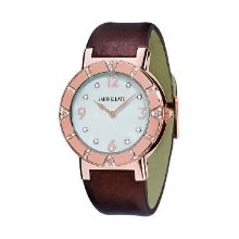 Morellato Ladies Watch Analogue Quartz, White Back, Brown Satin Strap