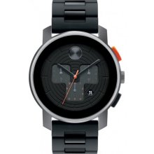 MOVADO Bold 3600107 Large Grey Aluminum Chronograph Bracelet Watch