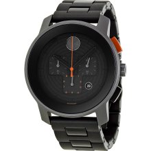 Movado Bold Chronograph Black Dial Grey Aluminum Mens Watch 3600107