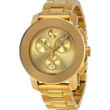 Movado Bold Chronograph Yellow Gold-plated Ladies Watch 3600076