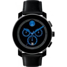 Movado Bold Large Black Chronograph Unisex Watch 3600064