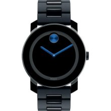 Movado Bold Large Black and Cobalt Blue Watch