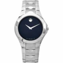 Movado Men's Luno Swiss Made Quartz Black Dial Silver-tone Stainless Steel Bracelet Watch