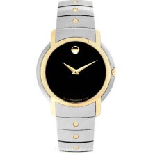 Movado Men's SL - Black Face - Stainless and Gold Tone 0605719