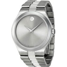 Movado Men's Stainless Steel Case and Bracelet Silver Dial Signature Movado Dot 0606556