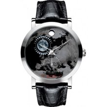 MOVADO Red Label 0606564 Planisphere Limited Production Stainless Steel Watch