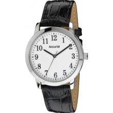 MS674WA Accurist Mens Silver Black Watch