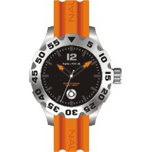Nautica BFD100 Men's Black Dial Orange Resin A14603G Watch