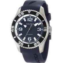 Nautica Watch Set, Mens Interchangeable Navy and White Resin Straps 44